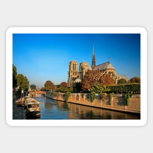 Notre-Dame and river Seine Sticker